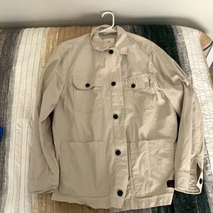 H&M Grey Button Down Raincoat - L